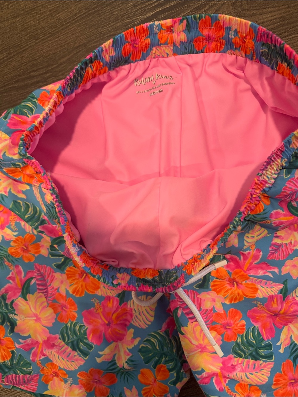 Kulani Kinis Neon Floral Swim Trunks in Paradise Pop - Picture 5 of 6